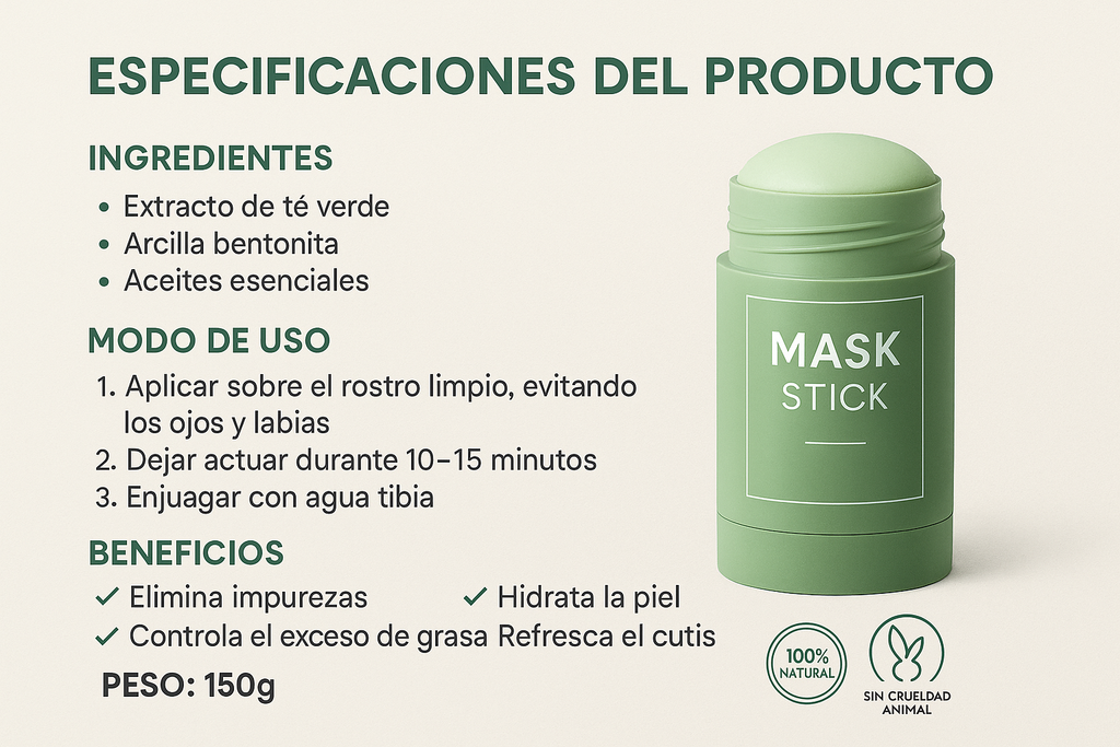 Especificaciones e Ingredientes en Español
